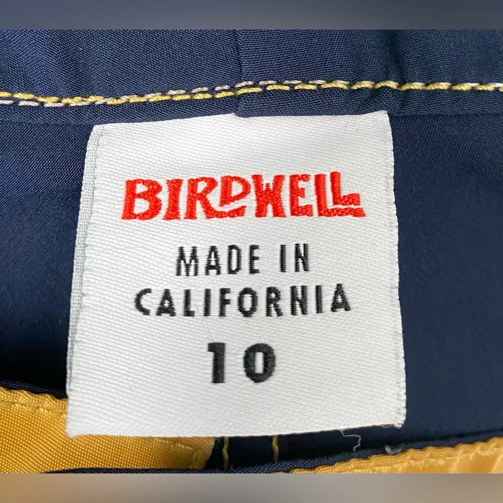 Birdwell Beach Britches Mermaid Patch Navy Side Striped Board Shorts Women’s 10